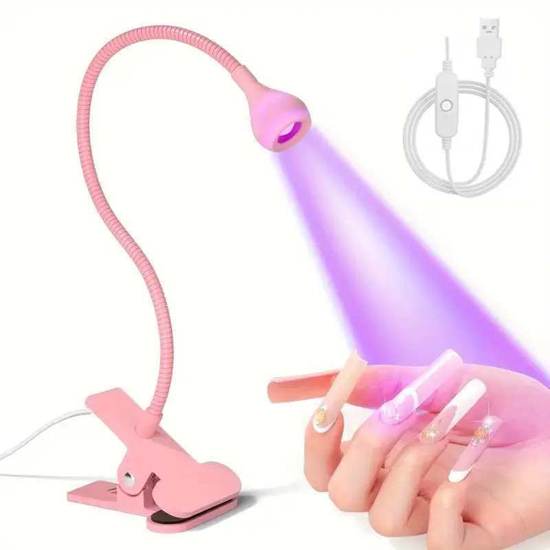 ✨ Gooseneck UV/LED Nail Lamp | LED Manicure Lamp | Led Nail Light | 360° Adjustable + 4-Level Dimming | Fast Drying Without Darkening Hands | UV/LED Nail Lamp for Gel Curing | Essential for Salon & Home DIY