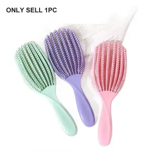 Shell Comb Hollow Design Puff Soft Smooth Anti-Static Hair Massage Scalp Cushion Comb, Salon Hair Tool, Hair Care Brush, Head Scratcher