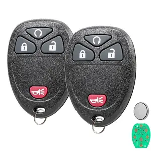 2 Remote Control Key Fob for 2007-2013 Chevrolet  Suburban Tahoe Avalanche Silverado 1500 2500 3500 / GMC Sierra Yukon 4 Button OUC60270 OUC60221