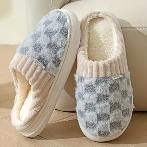 Cotton Slippers for Women - Anti-Slip Cashmere, Fluffy Design, Monthly Slippers, Indoor Use, Comfortable Footwear, Soft Cotton Material - Boy