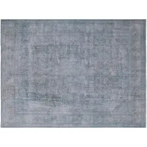 SUPER SALE Green 9' 8" X 12' 6" Hand Knotted Persian Overdyed Wool Rug - Q2601