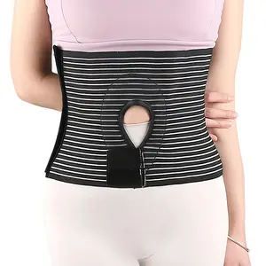 Ostomy Support Belt Adjustable Abdominal Binder for Colostomy Ileostomy Stoma Care, Elastic Waist Belt  Breathable Hernia Support Brace for Postoperative Care & Daily Comfort