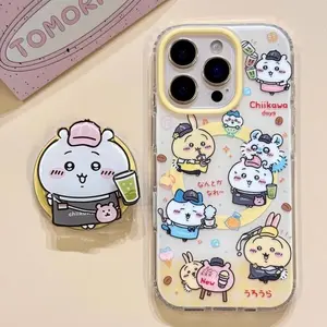 Magnetic Milktea Cake C-Chiikawas Usagi Rotating Bracket Phone Case Suitable For iPhone17 promax/16/15/14 pro/13