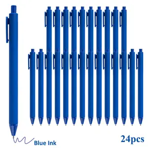 24-Pack Blue Ink Ballpoint Pens, Lightweight & Portable, 1.0mm Tip, Smooth Writing, Ideal for Office & Gift Use, Fine Point Pens, Office Stationery Supplies