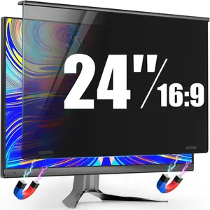 24 Inch  Screen for Frameless  16:9 Aspect Ratio, Blue Light Screen Protector Eye Protection Anti-Spy Shield, 24in Removable  Filter