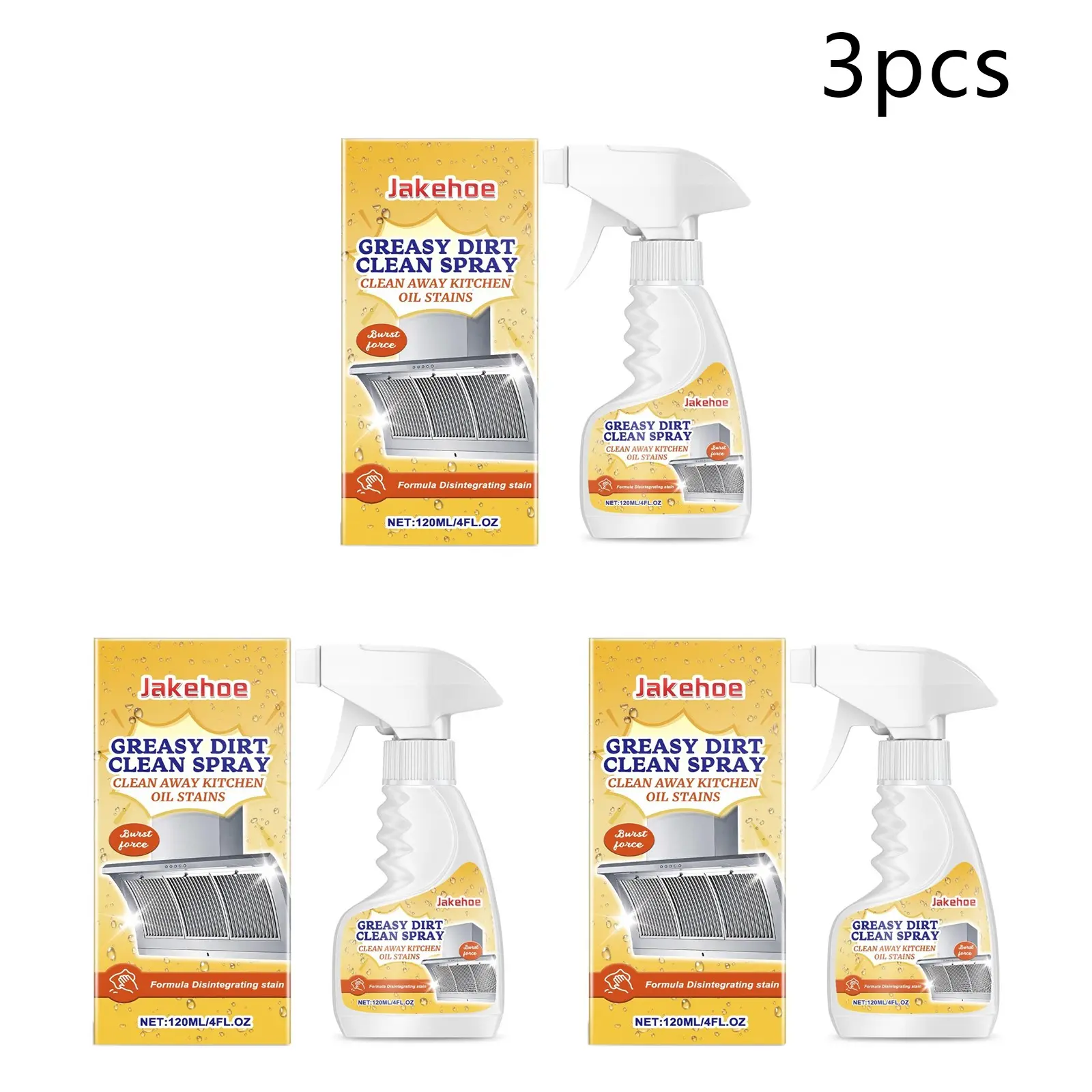 Jakehoe Powerful Grease Cleaner, Powerful Cleaning Solution, Cleaning Products, Gentle Kitchen Oil Stain Remover, Home Use Oven Cleaning Agent, Effective Household Kitchen Care, Liquid Grease Remover