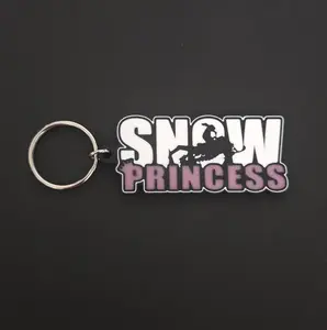 Snow Princess Snowmobile Keychain