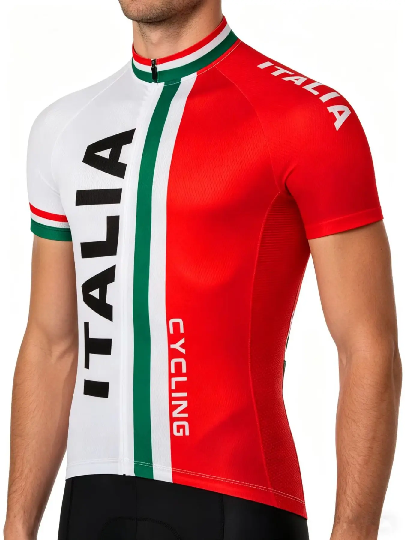 Men's Cycling Jersey, Short Sleeve Sporty Bike Shirt, Digital Print, 3 Back Pockets, All Season, Ideal for Outdoor Activities