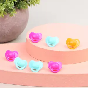 20Pcs/set Random Dollhouse Miniature Doll Pacifiers Mini Simulation Plastic Pacifier Playhouse Children Doll House Accessories