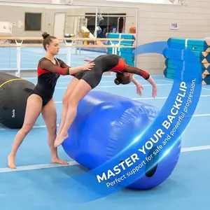 60*80cm gymnastics drum/air bucket gymnastics equipment with handle and air pump, round inflatable air drum, suitable for home/gym/yoga/park.