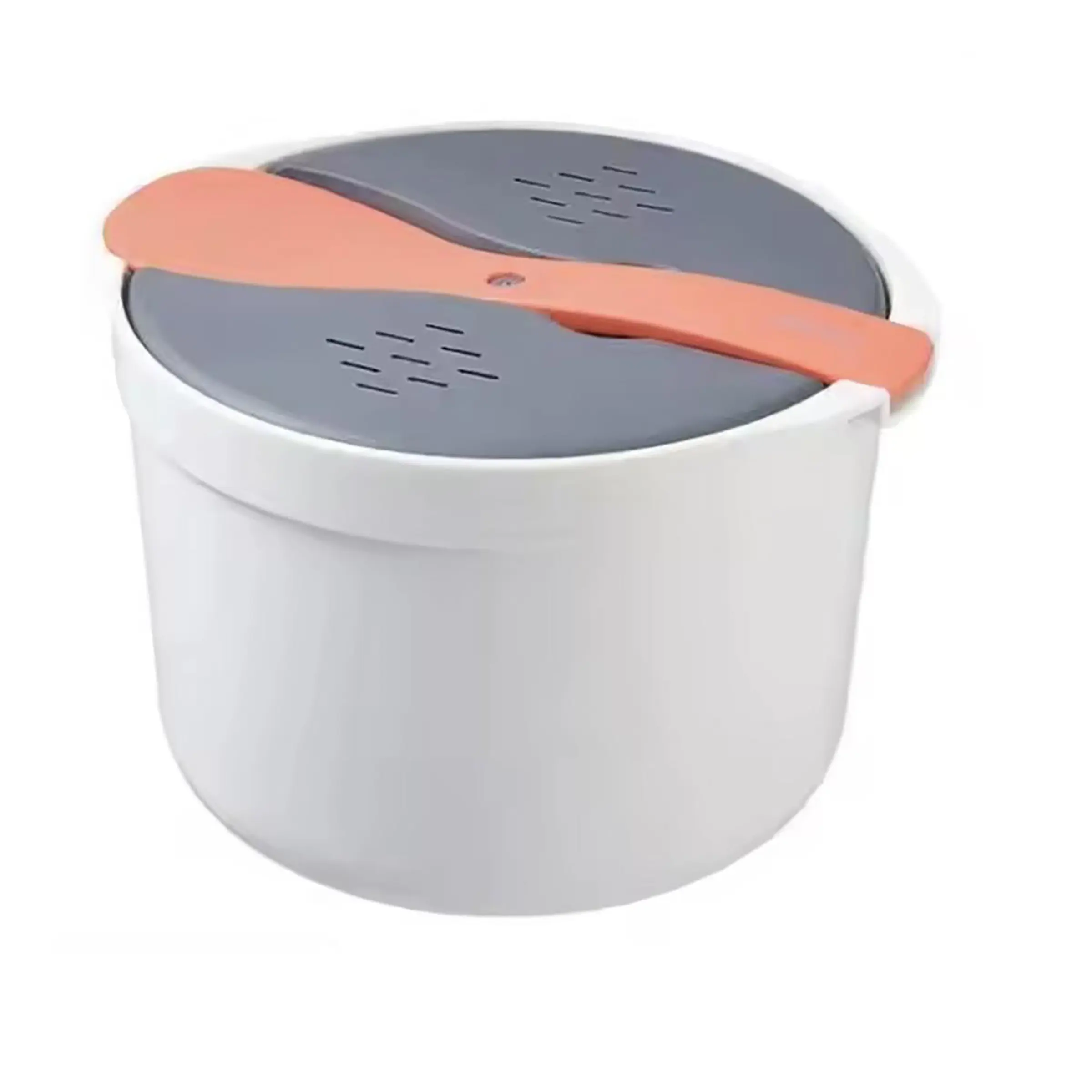 Microwave Oven Rice Cooker Portable Food Container Multifunction Steamer Rice Cooker Bento Lunch Box Steaming Utensils| Food-Grade PP Plastic | All-in-One Rice Cooker & Steamer Kitchenware Home