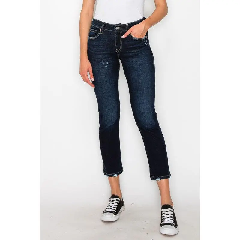 Plus Caroline High Rise Skinny Straight Jeans