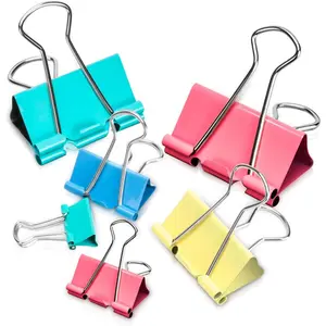 Assorted Sizes 100 Count Binder Clips, X Large, Large, Medium, Small, Mini Paper Clamps, Suitable for Office, Home and School Use