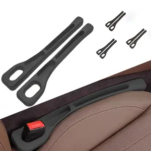 Car Interior Seat Side Filler, PU Leather Car Seat Side Storage Strip, Phone Key Ticket Holder, Car Interior Accessories for Stowing & Tidying storage slot car seat gap filler