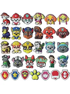 31 Pieces Cartoon Rescue Dog Shoe Charms Set For Bubble Slides Clogs Sandals,PVC Cute Shoe Decorations Accessories Buckle Shoe Embellishment Set For Christmas Birthday Gifts