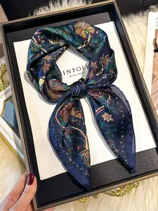 Elegant Floral Print Scarf for Women & Girls, Fitted Design, Soft Woven Fabric, All-Season Fashion Accessory, Perfect for Casual or Formal Occasions