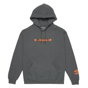 Shock Doctor Performance Heavyweight Hoodie Gray Long Sleeve Casual Sweatshirt with Hood Front Pocket & Orange Logo Design for Men Machine Washable Sporty Tops Pullover