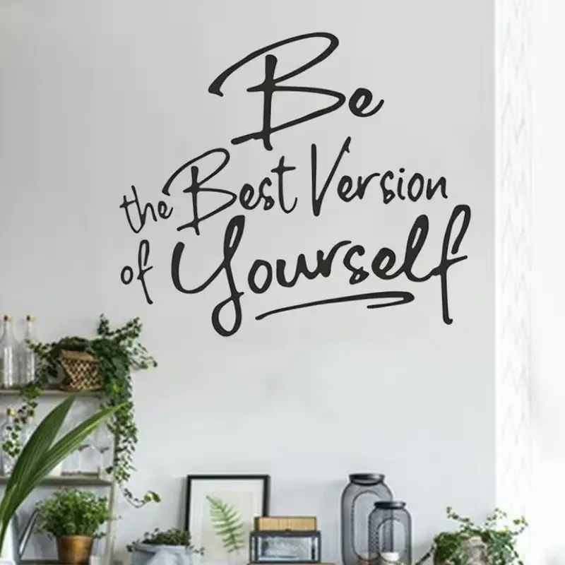 English Slogan Wall Sticker, Wall Decal, Decorative Decal, Wall Art Stickers, Warm Home Living Room Bedroom Studio Background Decor, Inspirational Quotes, PVC Self-Adhesive Decoration, Wall Decorations