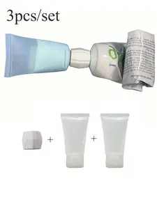 Plastic Toothpaste Tube and Face Wash Adapter Set, Refillable Bottles, Convenient Toothpaste Dispenser Tool Kit, Home Use, Travel Set, Toothpaste Squeezers