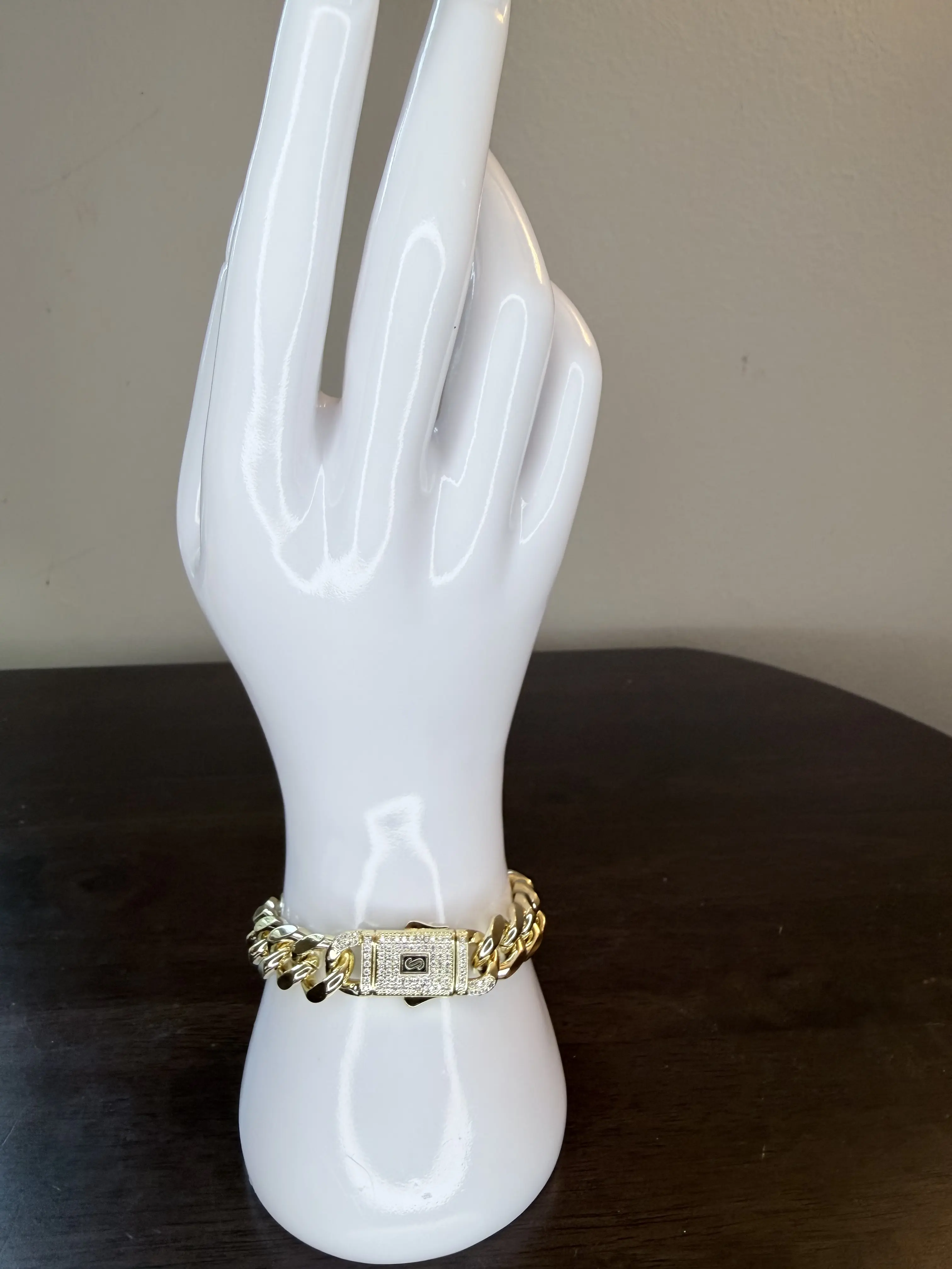 The Imperial Cuban Link Pavé Lock Bracelet
