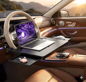 Steering Wheel Desk Tray – Car Laptop & Tablet Table for Eating, Work & On-the-Go Use