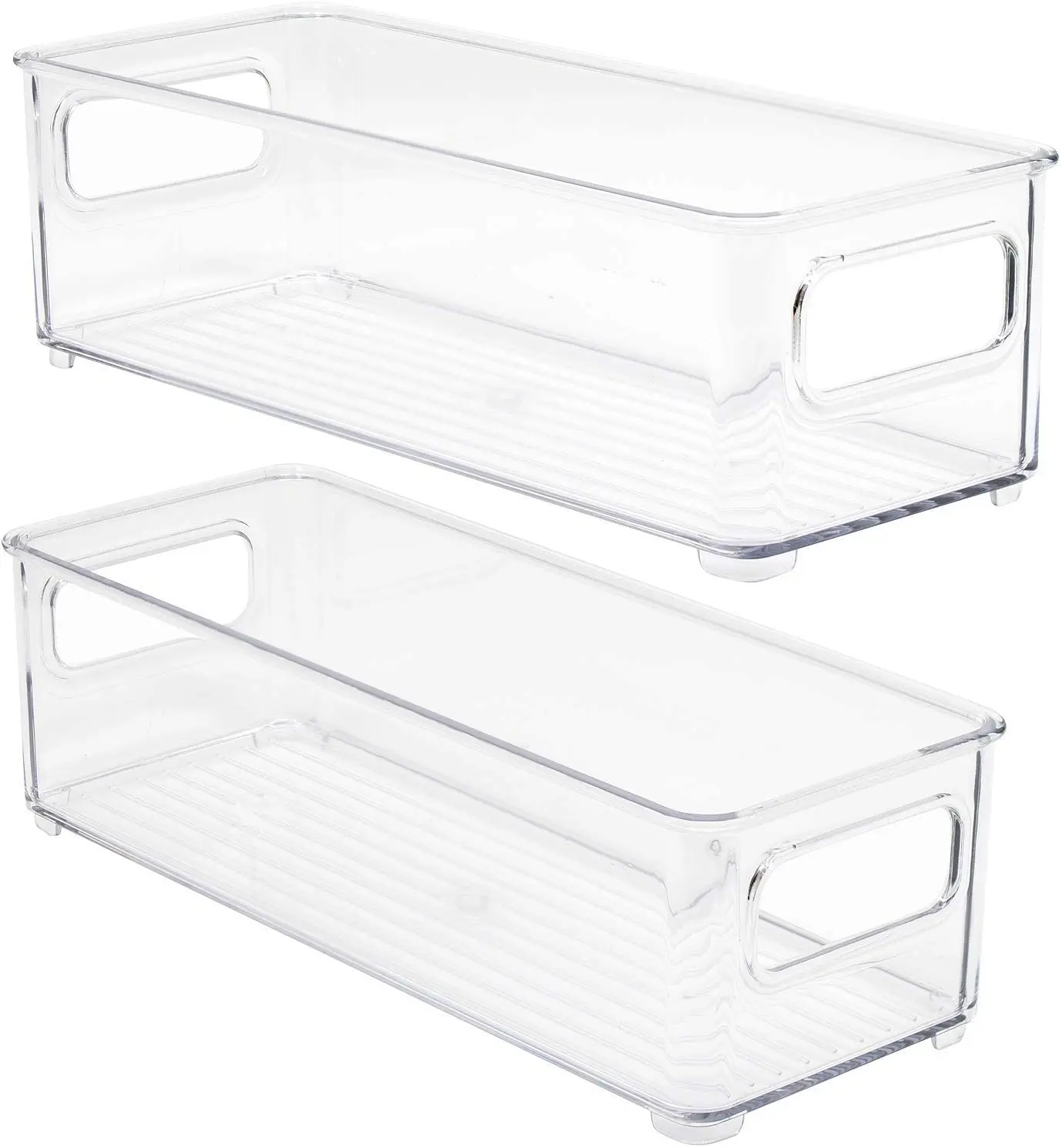 Sorbus Clear Storage Bins for Bathroom Accessories, Makeup, Skin Care, and More - Home Organizer for Bathroom Storage Boxes Pack