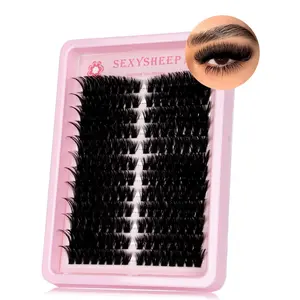 30D-120D Natural Eyelash Extensions | DIY Cluster Individual Lashes, Left & Right Eyelash Extensions, Cosmetic False Lashes, Fluffy Volume Eyelashes, Soft and Curly for Natural Lengthening | Easy at-Home DIY with Multiple Lengths Available, Synthetic