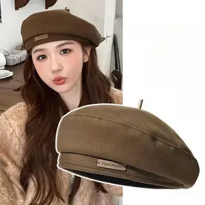 Women's Wool Beret Hat, Handmade Beret, Trendy Painter Cap for Spring Summer, Casual All-Season Headwear, Perfect Gift for Women