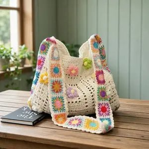 Women Retro Floral Patchwork Messenger Bag Boho Crossbody Bag Hand Washable Lightweight Casual Shoulder Tote for Daily Sports Outdoor Use,summervibes
