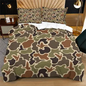 Military Style Camouflage Bedding Set, Soft Fabric, Comfortable Sleep, Perfect Gift for Kids and Adults, Includes Fitted Sheet and Pillowcases, Soft Bedding Sets