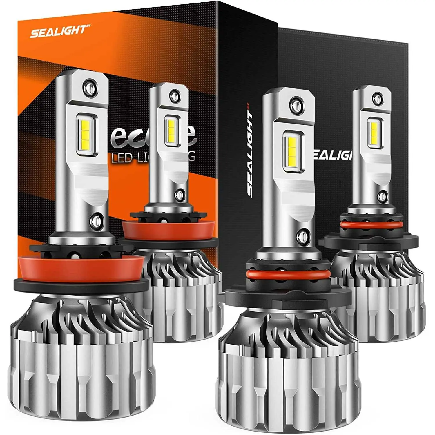 2014 Chevrolet Equinox 9005/HB3 H11/H9/H8 140W 70W 6500K White IP68 IP67 LED Headlight Bulbs 2Pairs SEALIGHT S6