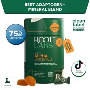 Root Labs Alpha 10-in-1 Shilajit Gummies 4000 mg | Holiday Gift-Ready | Energy, Stamina & Focus | Zero Sugar | KSM-66 Ashwagandha, Tongkat Ali, Maca | Vegan | 60 Count