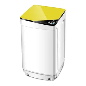 Costway Full-Automatic 7.7lbs Washing Machine with Built-in Barrel Light, Safety and Energy-Saving Design for small space, home, dorms, camping, RVs, and apartment usage