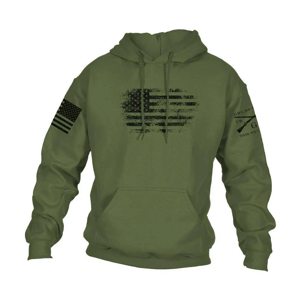 Vintage American Hoodie - Military Green Vintage American Hoodie - Military Green