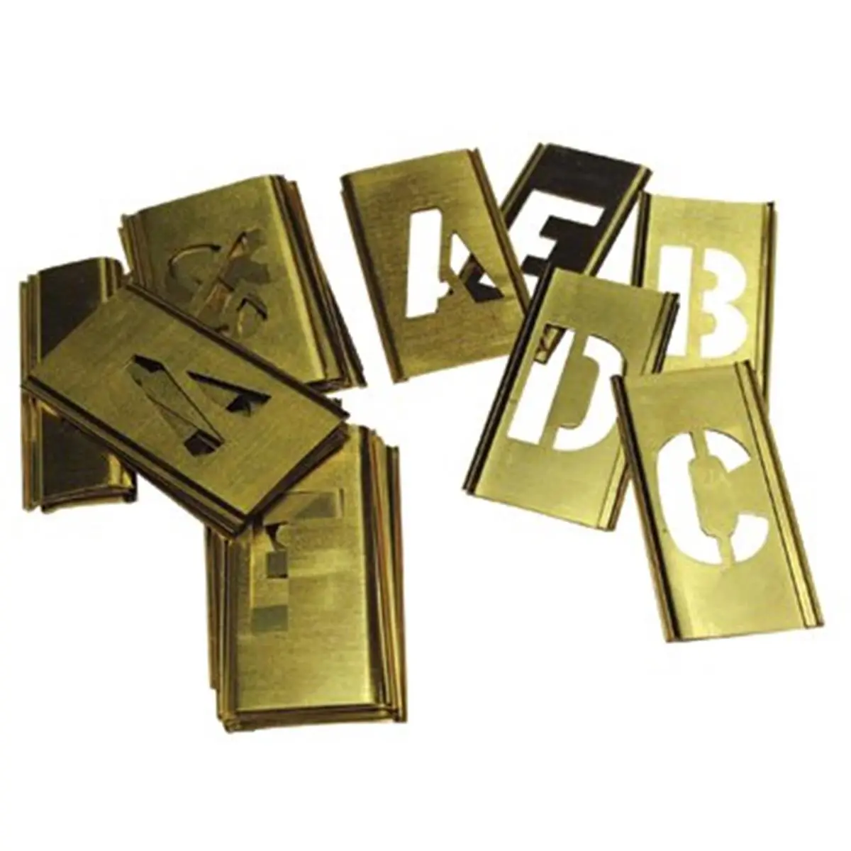C.H. Hanson 337-10031 Brass Stencil Letter Set, for Signage with A-Z Symbols (Cycling & Outdoor Recreation Equipment), Metal Signs