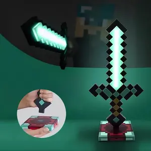 Diamond Sword Night Light Ornament, Color Changing Sword Game Accessory, Gift Toy Model, Table Lamp Decoration, Christmas Gift, RGB Atmosphere Lights