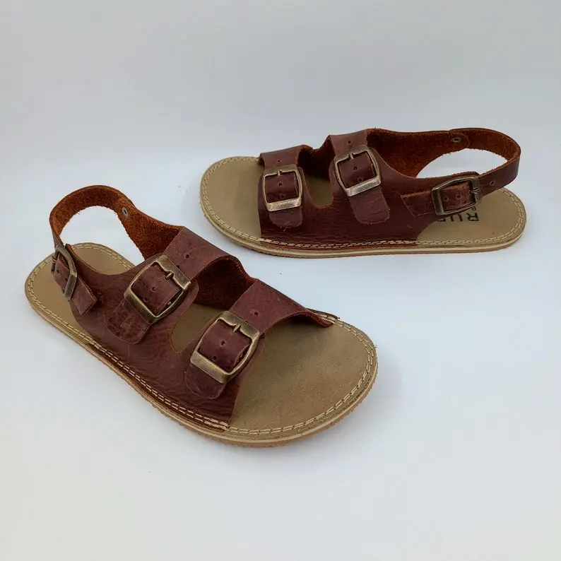 Sustainable Barefoot Sandals, Minimalist Shoes, Barefoot Leather Dark Brown Sandals, Wide Sandals For Women, Mother's Day Gift
