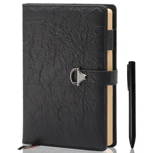 Journal for Men, Vintage Leather Diary for Writing, A5 240 Kraft Pages College Ruled Notebook, Refillable Planner Organizer with Metal Pen
