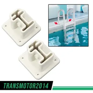 CROSSDESIGN 2 Pack Ladder Flanges for Heavy Duty Resin In-Pool Above Ground Swimming Pool