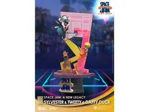 Beast Kingdom DS-071-CB Diorama Stage Space Jam A Legacy Sylvester, Tweety & Daffy Duck Close Box Figure
