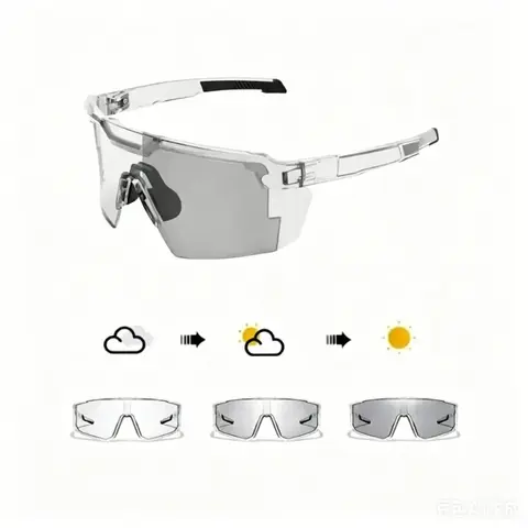 Men's Exquisite PC Polycarbonate Outdoor Sports Sunglasses - Black Frame + Gray Lens, Lightweight Photochromic Polarized UV400, Oversized Vintage Unisex Windproof Eyewear, Multi-Sports Gear Accessory for Driving, Fishing, Comes with a Packaging Box