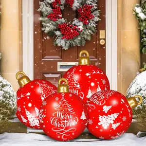 4 Pcs Christmas Decorated Ball Ornaments 24 Inch