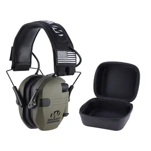 W1-Y+BOX Tactical Electronic Shooting Hunting Hearing Protection Headphones Noise Cancelling Sound Pickup Earmuffs with Storage Box Adjustable Headset
