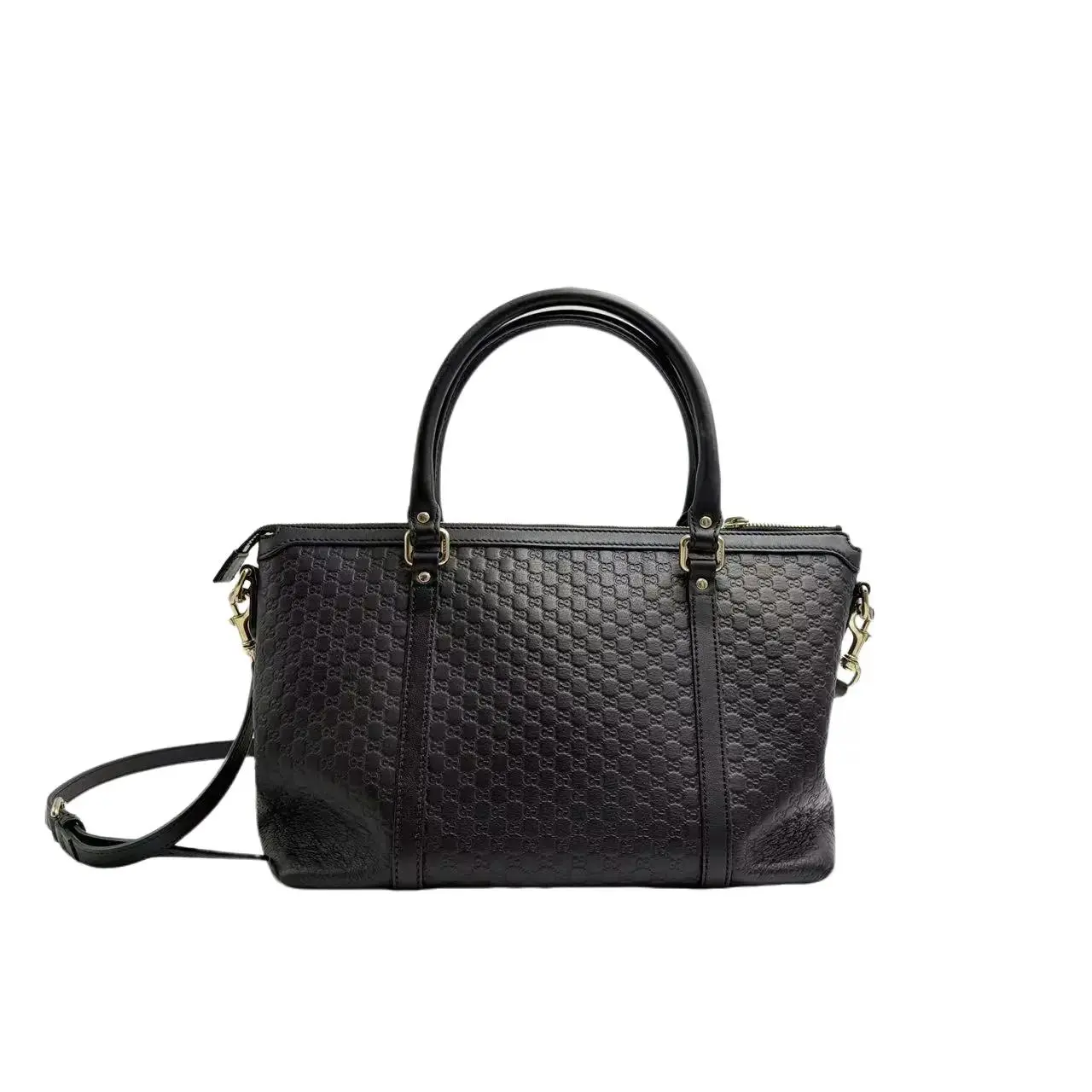 Pre-owned GUCCI H6 Micro Guccissima Black Small Crossbody Bag H03689