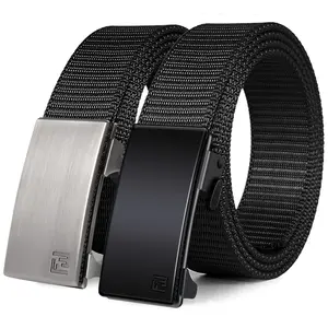 【No Shipping】Men's Ratchet Web Strap Micro-Adjust 1.25" Nylon Auto Buckle Sleek Golf & Casual Style TikTok Shop Trendy Must-Have Golf Belt Fathersdaygift