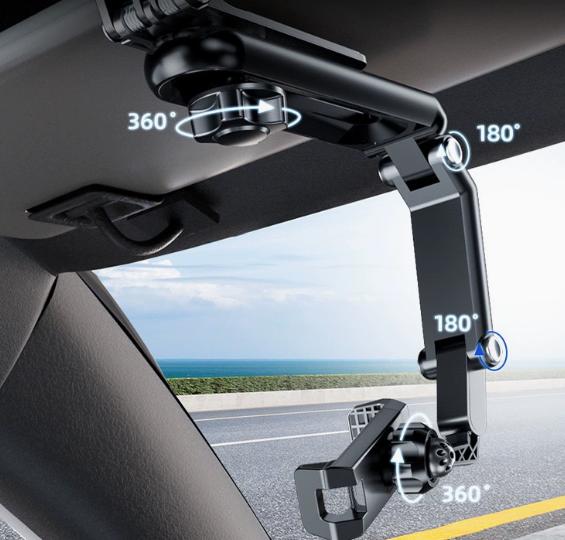 2025 Good Quality New 1080° Multi-function Sun Visor Universal 360 Degree Rotating Phone Holder Suitable for Any Scene Car Holder -Rotatable and Retractable adjustable