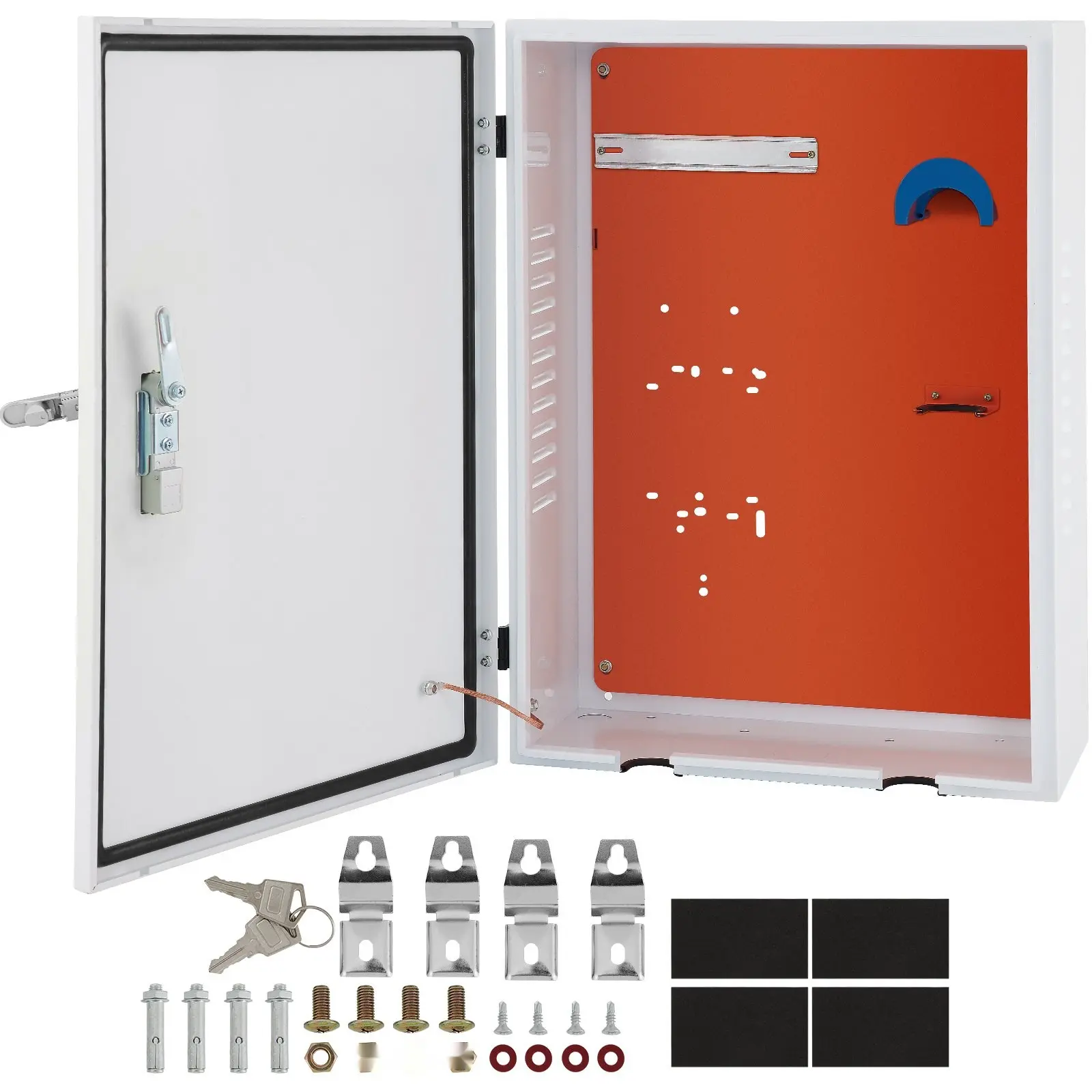 Tesla Wall Connector Compatible Charging Station Enclosure Box, Outdoor Cable Organizer, 28'' X 20'' X 10'', IP32 Waterproof and Dustproof Steel Electrical Enclosure, Weatherproof Roll Steel Box for EV Charging Port
