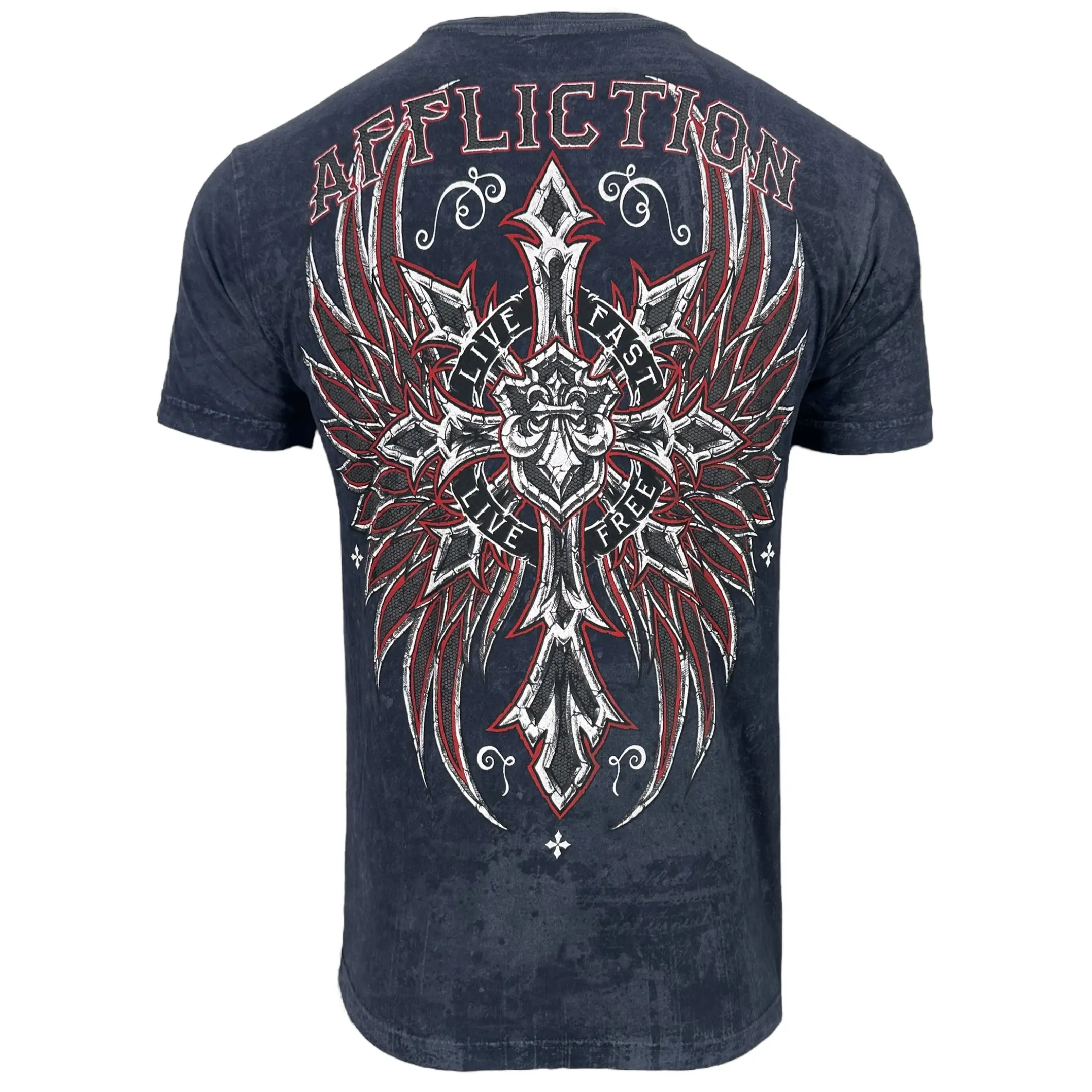 American Fighter Men's Retribution Tshirt - 100% Cotton, Casual Crew Neck, Short Sleeve Graphic Streetwear Top