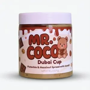 Mr Coco Dubai Cup Pistachio Cream Spread with Tahini, Crunchy Kataifi, Classic Hazelnut Matcha Flavors, 8 oz (Hazelnut)