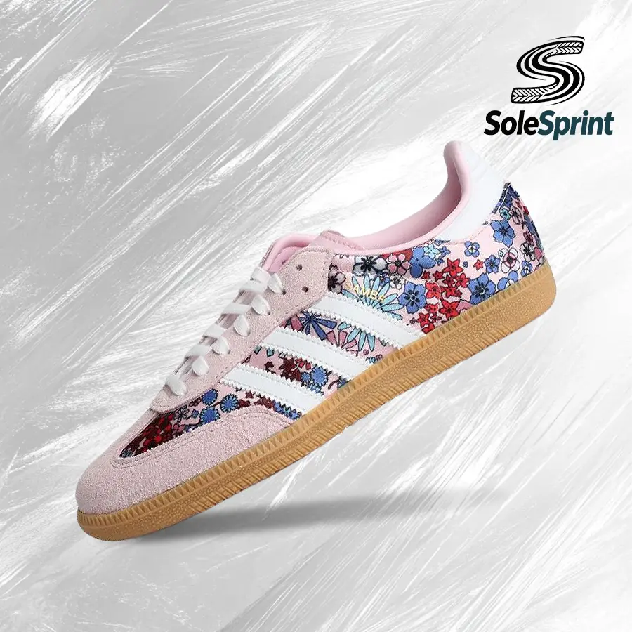Adidas Samba OG Liberty London Clear Pink Floral (GS)– Order Sneakers– Shoes For Women - Vintage-Spring & Summer-Inspired Running Shoes, Shock-Absorbing Comfort, Gym To Streetwear Casual Wear -back to school-JQ2008